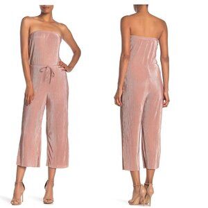 Vanity Room Strapless Plisse Jumpsuit